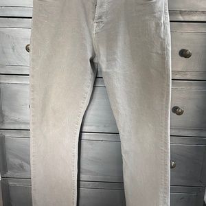 Mens Baldwin designer denim jeans, 34waist x 30inseam, distressed gray